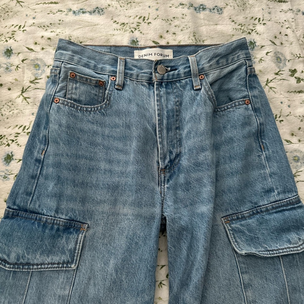 Denim Forum Farrah High-Rise Cargo Jean